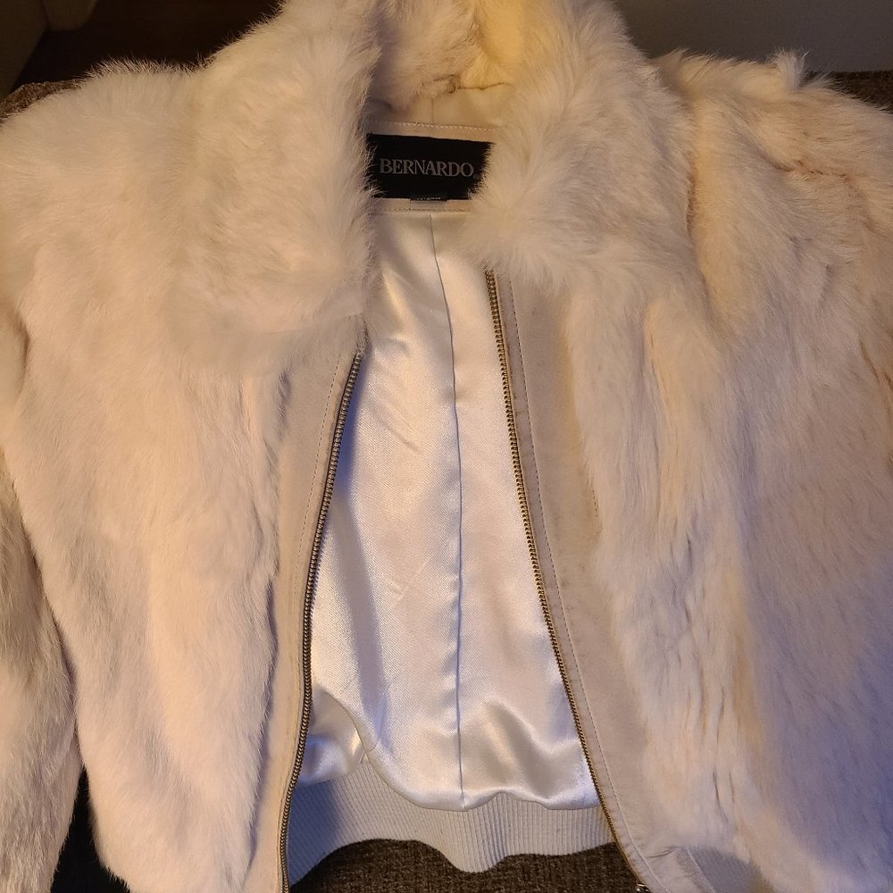 Real White Rabbit fur jacket
